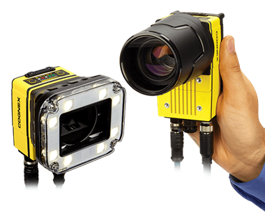 2D Machine Vision Systems Insight 7000 and hand holding In-Sight 9000